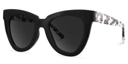 Yaser Cateye Black Sunglasses2
