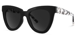Yaser Cateye Black Sunglasses2