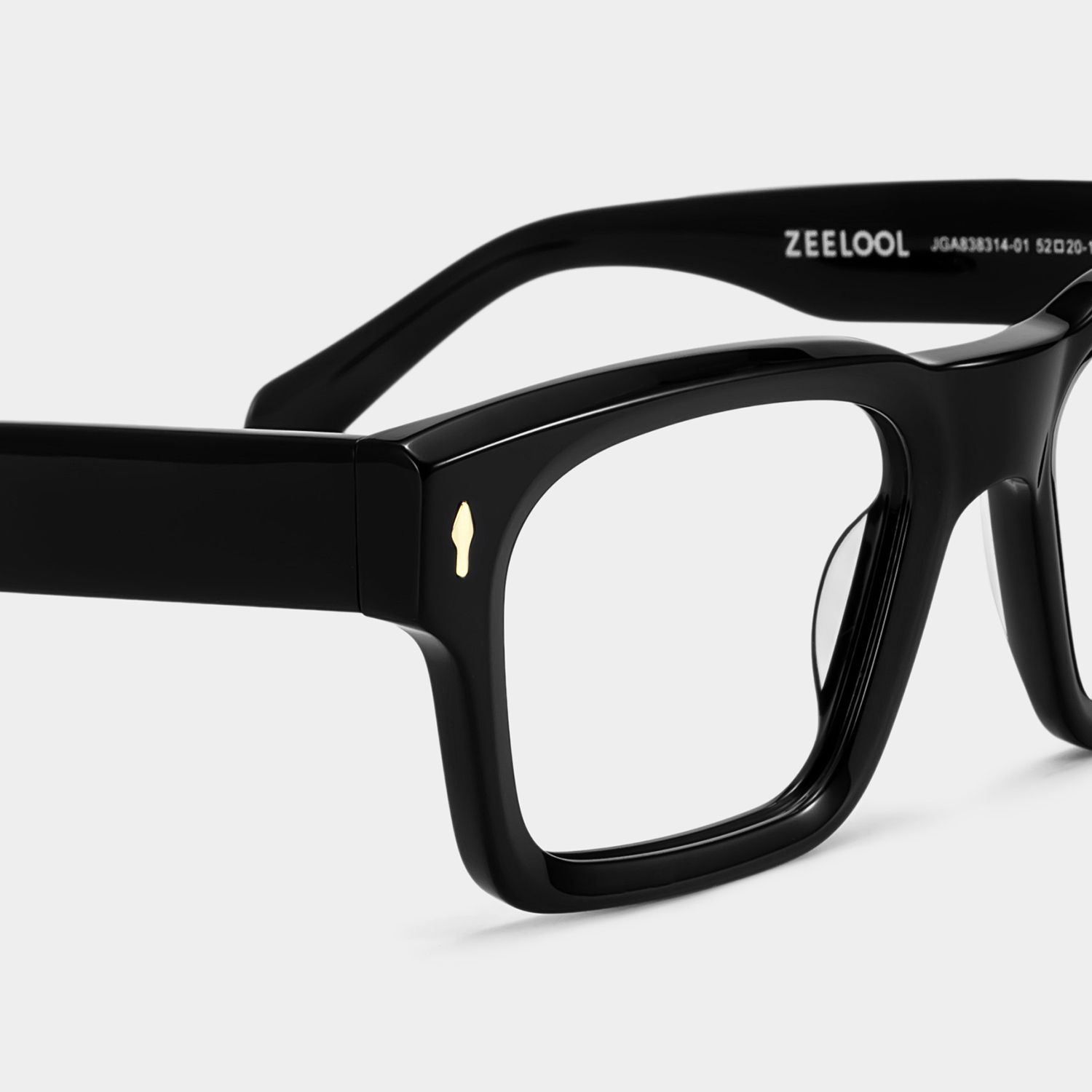 Rectangle Herman Black Frames Designer Glasses4