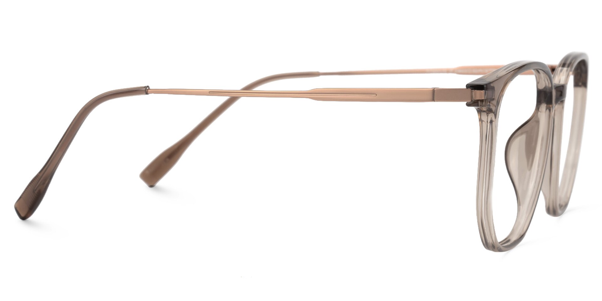 Bianca Mixed-Materials Geometric Brown Frame Glasses | Zeelool2