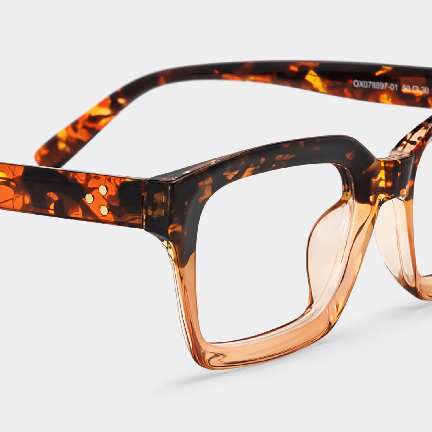 Grover Rectangle Tortoise Eyeglasses and Glasses Frames