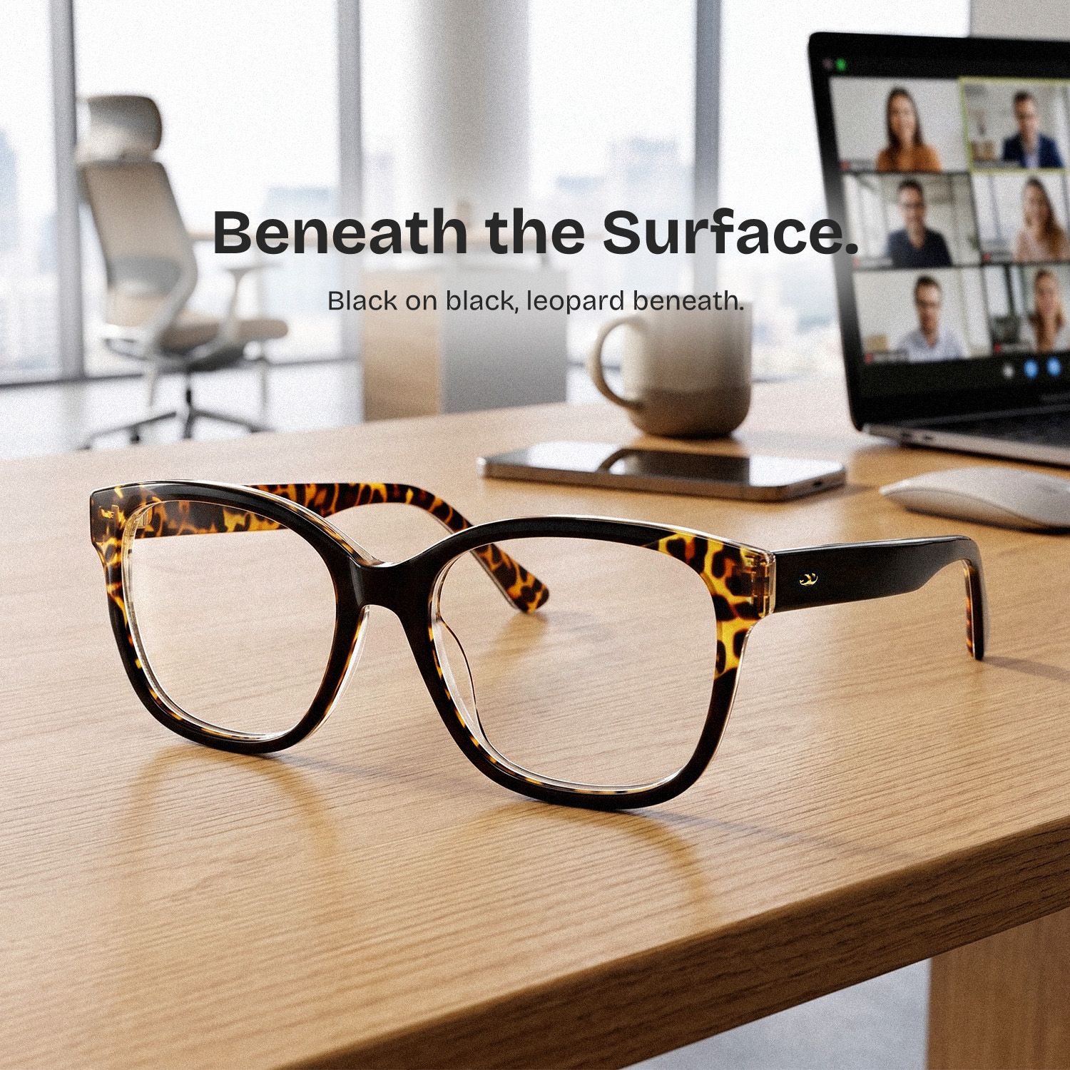 Ivy Black Square Glasses | ZEELOOL0