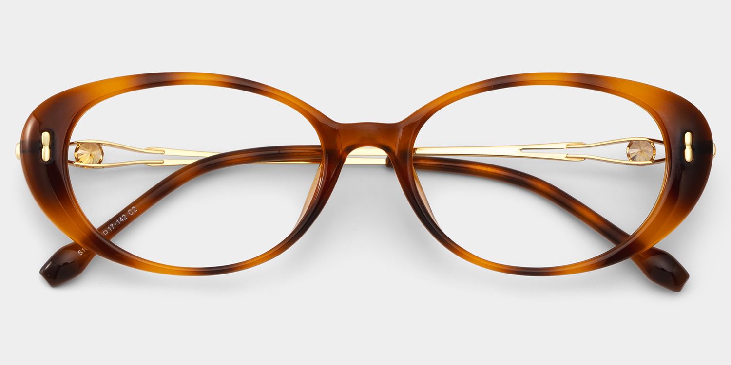 Blaire Tortoise Frame Glasses with Oval Frame Online | ZEELOOL