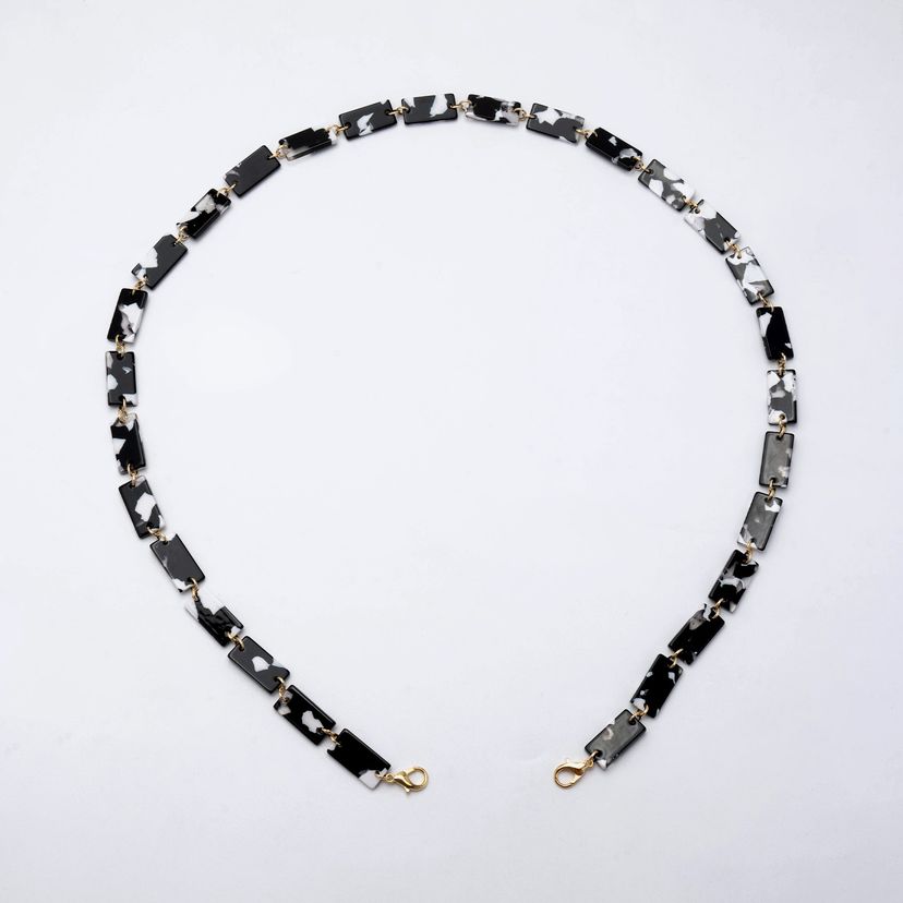 Marble Pattern Rectangle Lump Eyeglasses Chains