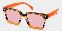 Laguer Orange Rectangle Sunglasses2