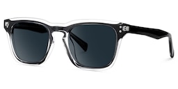 Liam Rectangle Black Crystal Sunglasses2