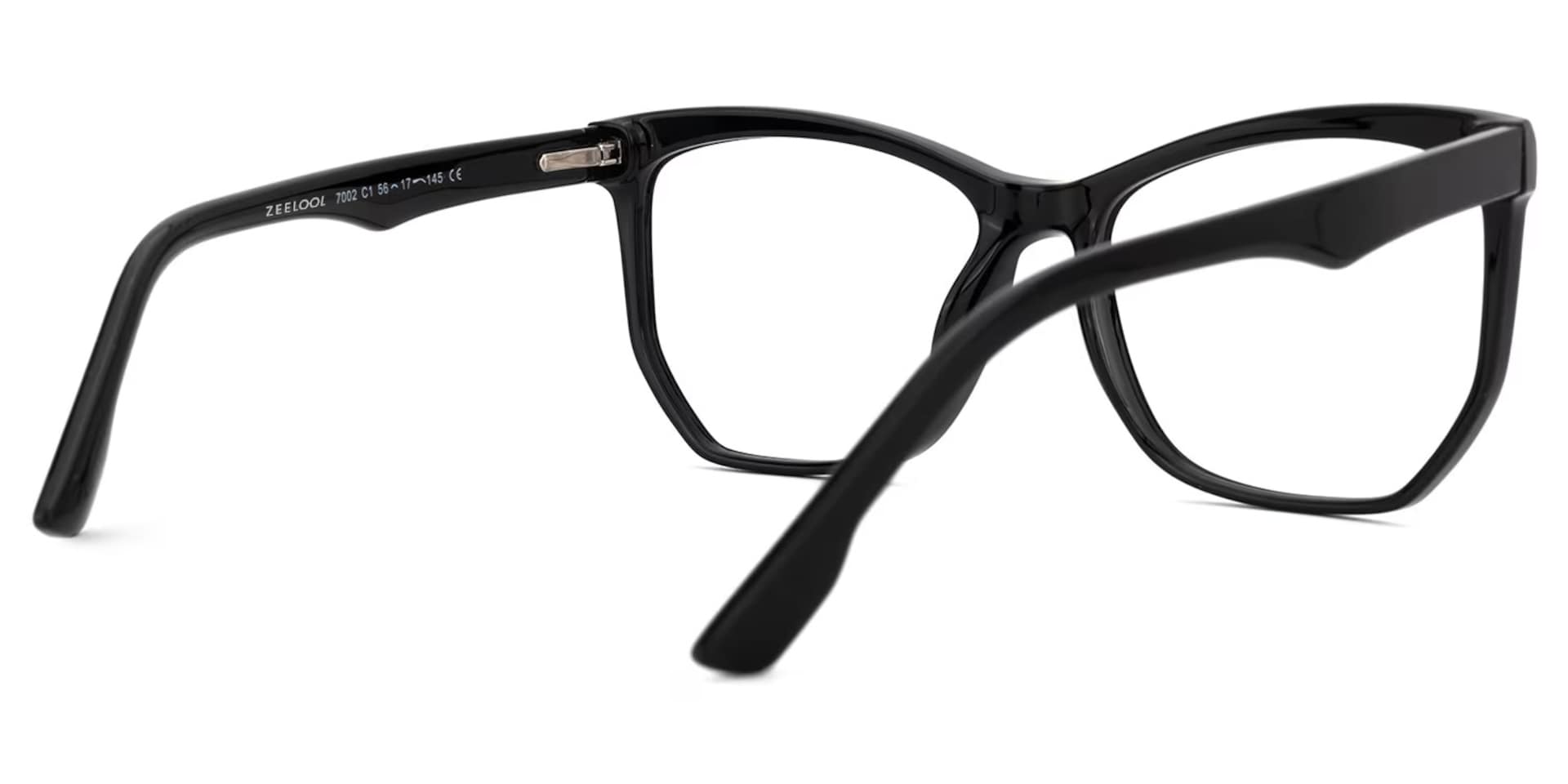 Libby Geometric Black Eyeglasses with Smooth Frames3