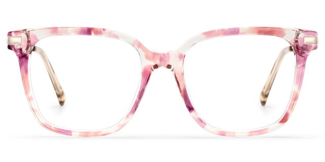 Jacqui Pink Tortoise Square Glasses