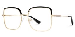 Karan Square Black Gold Glasses1