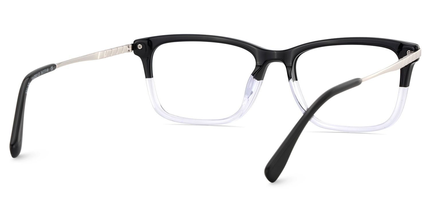 Zane Rectangle Black-crystle Color Frame Glasses for Men | Zeelool5