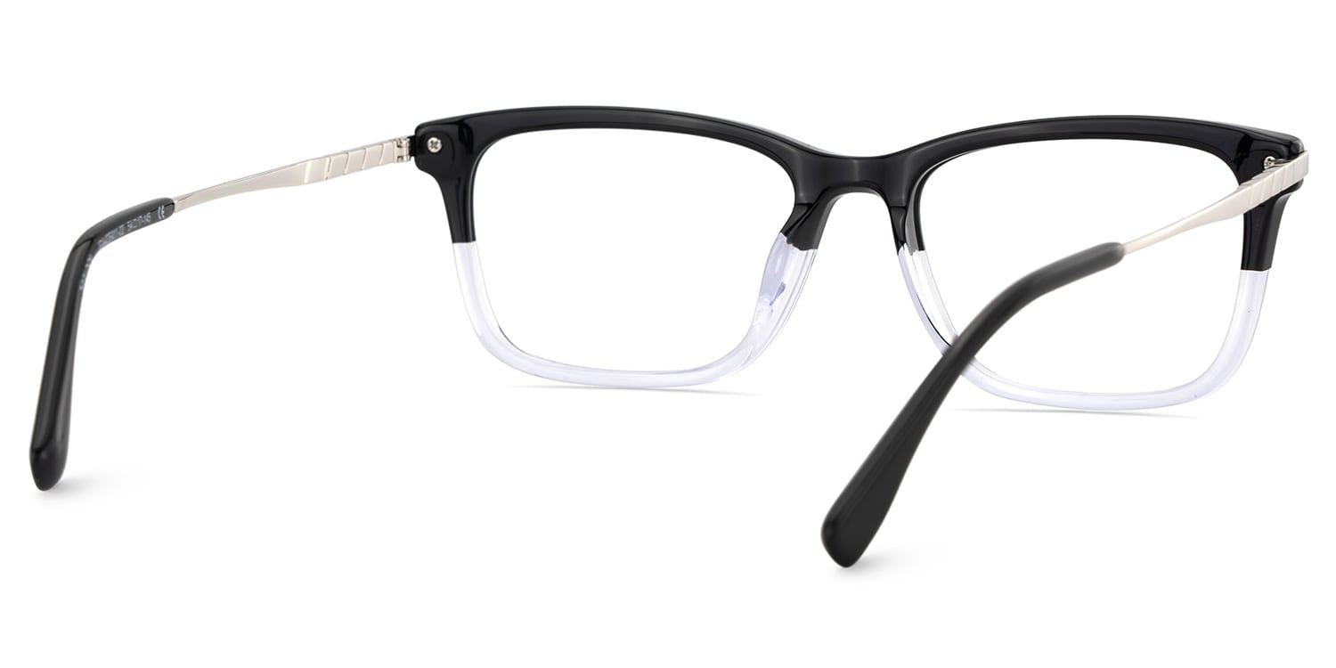 Zane Rectangle Black Crystal Glasses5