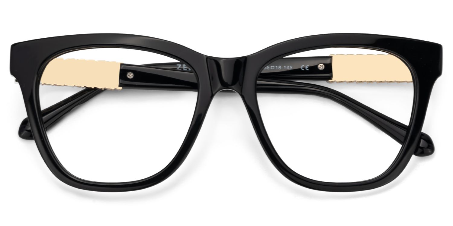 Black Cat Eye Glasses With Rhinestones For Men2