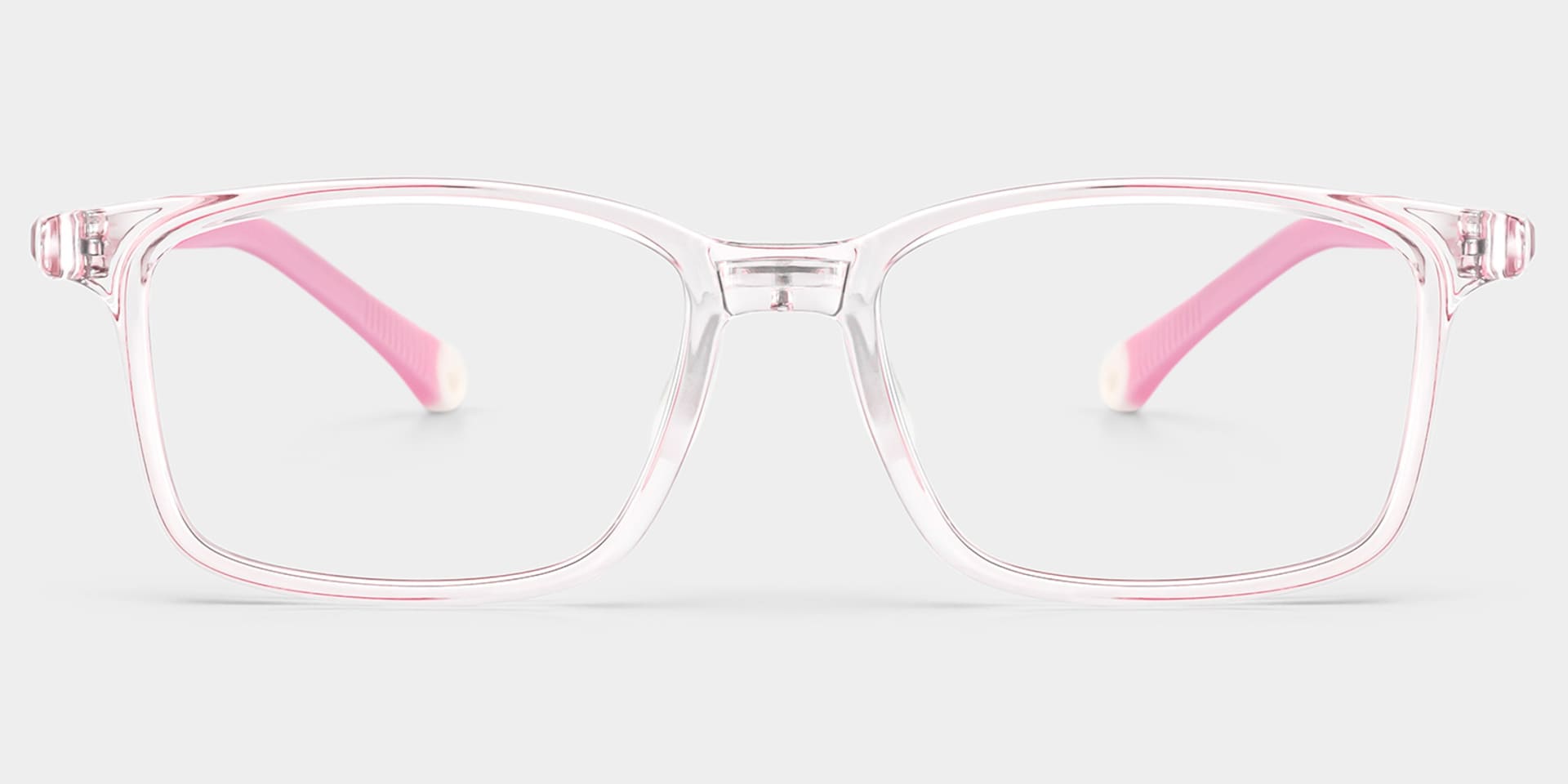 June Rectangle Crystal Pink Frame Eyeglasses for Pre-tweens0