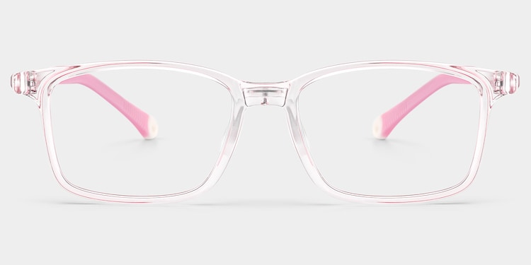 June Rectangle Crystal Pink Glasses