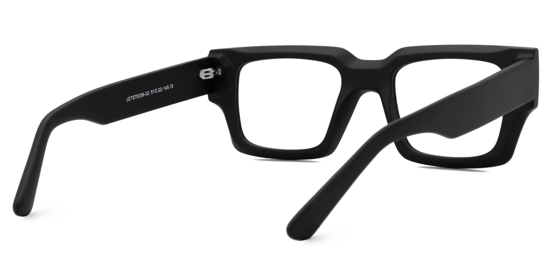Black TR90 Rectangle Eyeglasses- Garza3