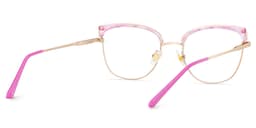 Beau Cat eye Pink Gold Glasses5
