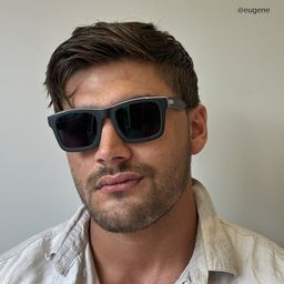 Riley Rectangle Dark-Gray Sunglasses4