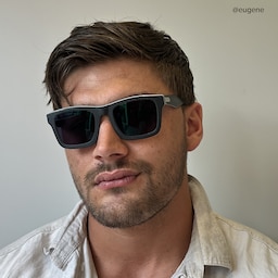 Riley Rectangle Dark-Gray Sunglasses4