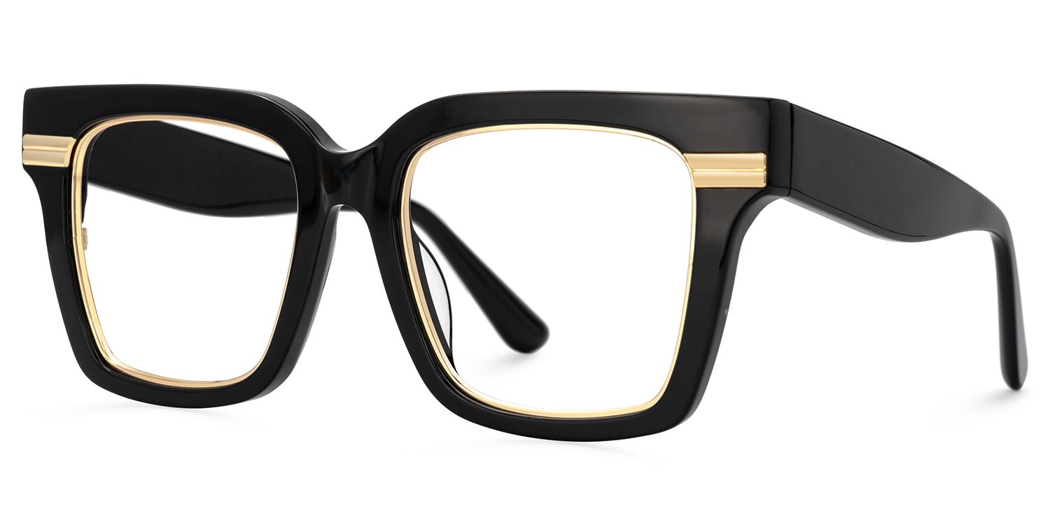 Taylor Square Black Color Frame Glasses for females | Zeelool1