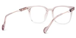 Chloe Square Pink Clear Glasses5