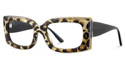 Orduno Rectangle Brown Leopard Glasses3
