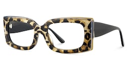 Orduno Rectangle Brown Leopard Glasses3