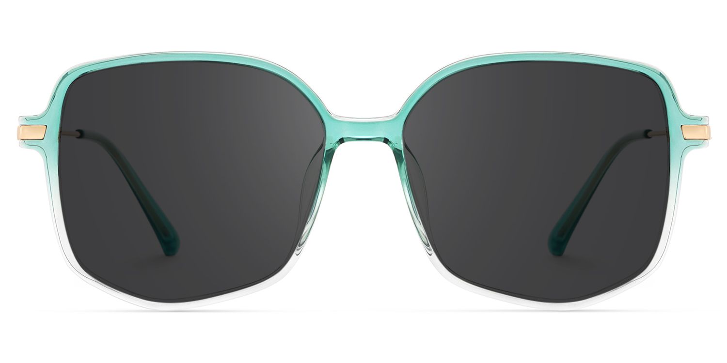 Zeelool Women's Geometric Green TR90 Prescription Glasses
