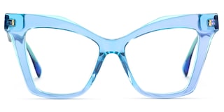 Nandy Cateye Blue Glasses0