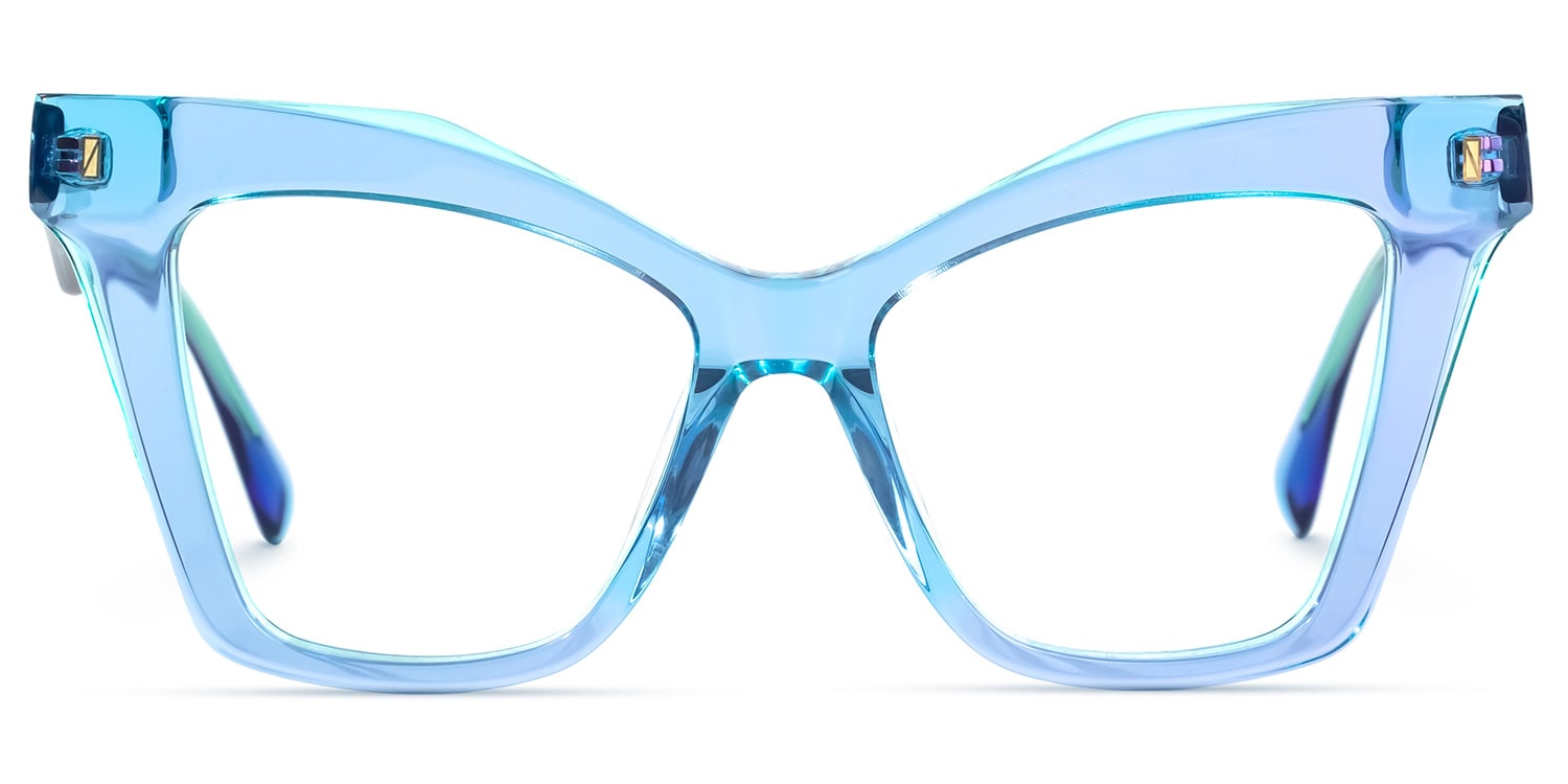 Nandy Cateye Blue Glasses0