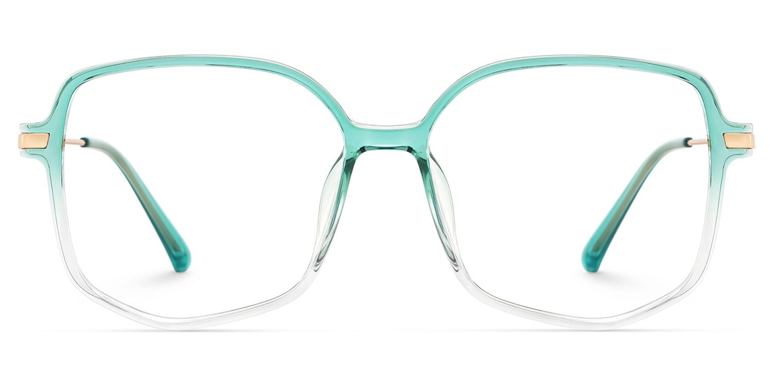 Zeelool Women's Geometric Green TR90 Prescription Glasses