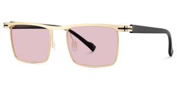 Violet Browline Gold Sunglasses2