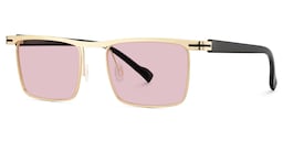 Violet Browline Gold Sunglasses2