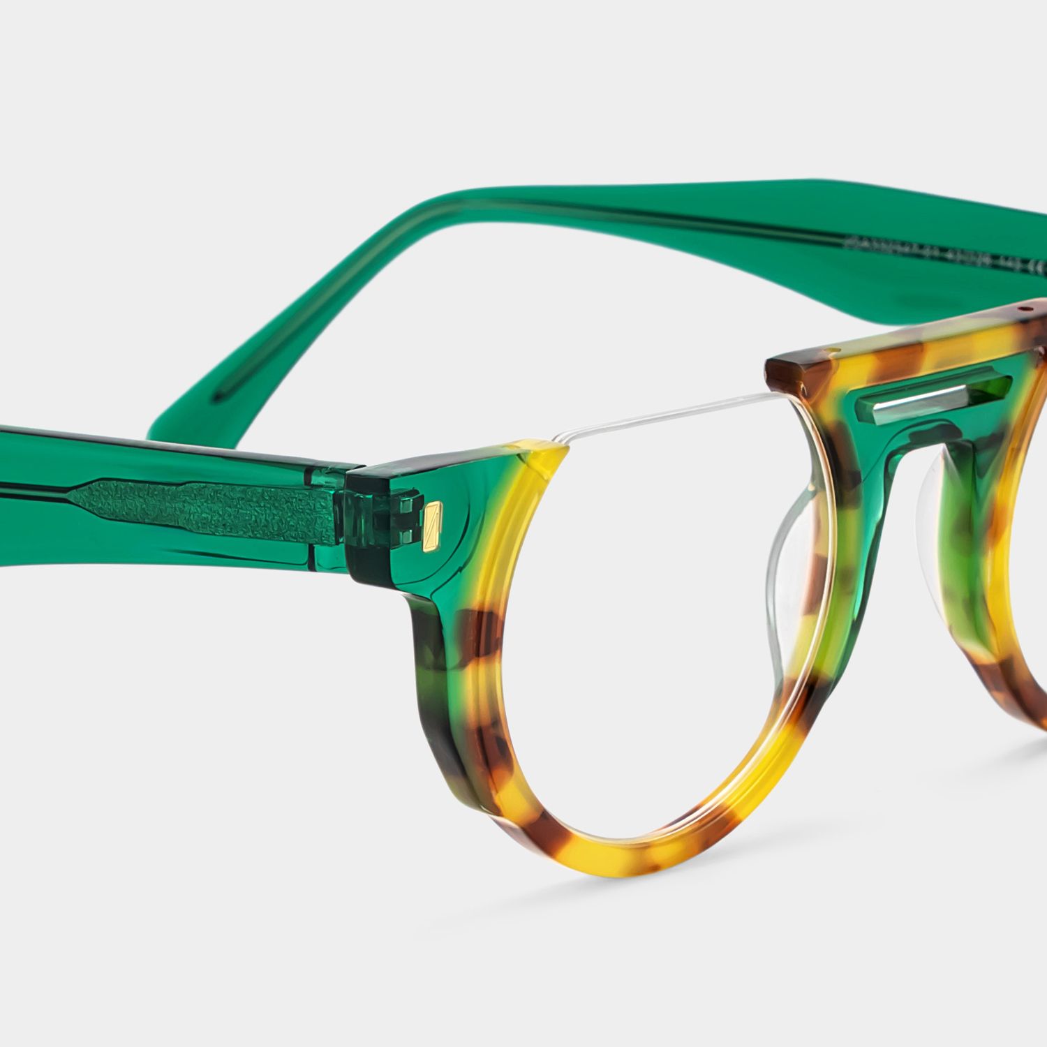 Mastin Round Tortoise Half Frame Glasses for Men | ZEELOOL