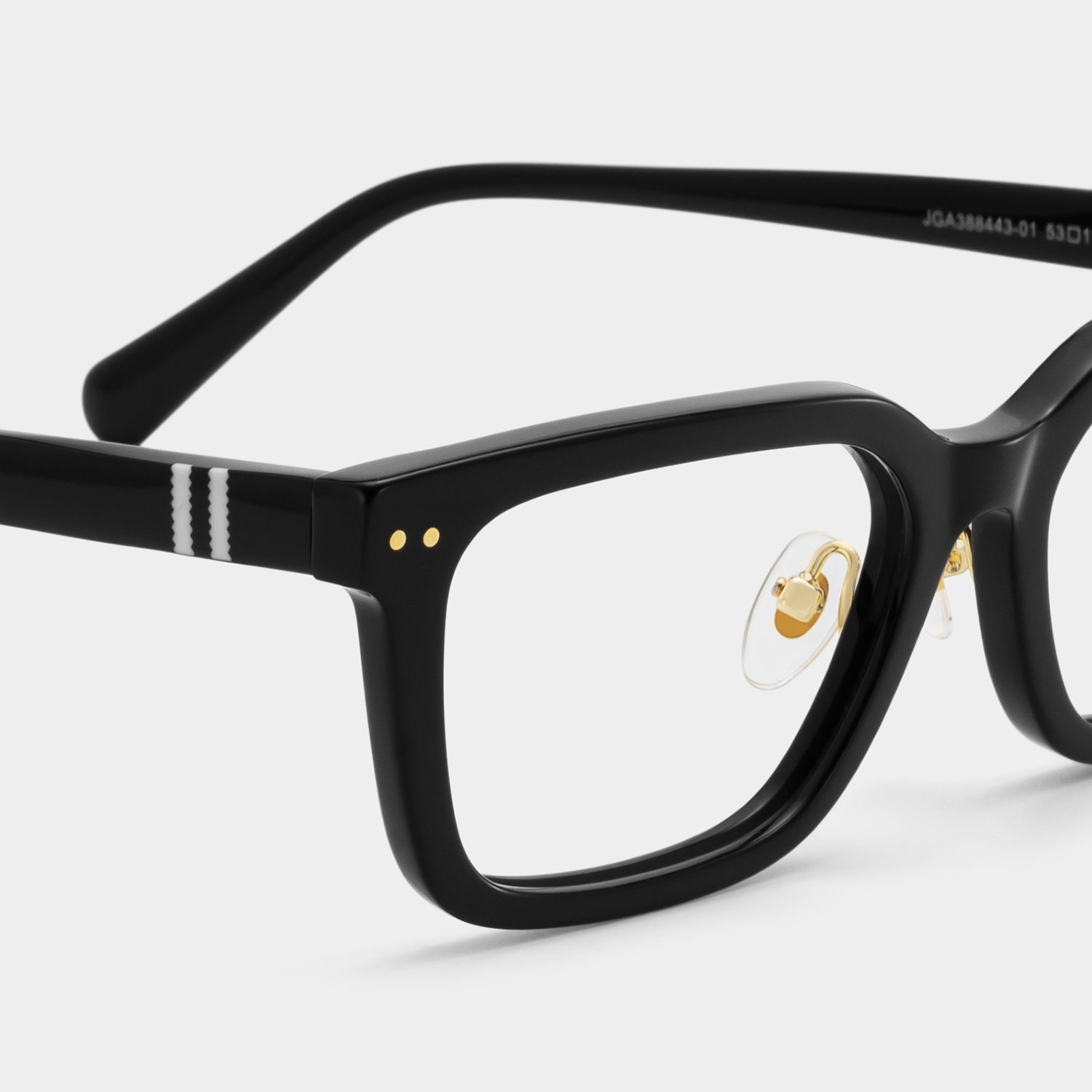 Remy Black Rectangle Glasses | Screen‑Ready Athleisure
