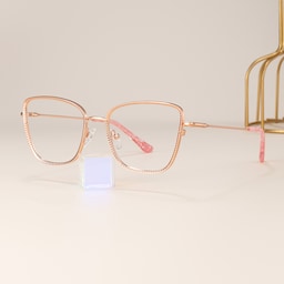 Solimar Square Rose Gold Glasses0