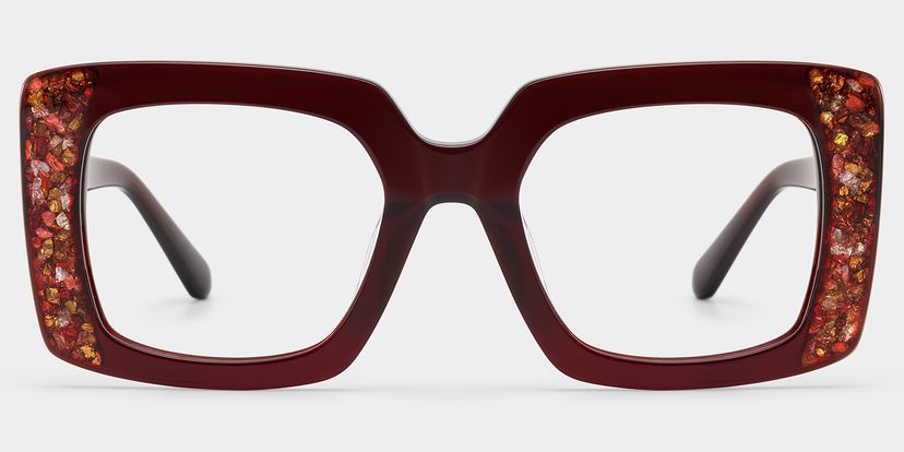 Sable Red Square Glasses