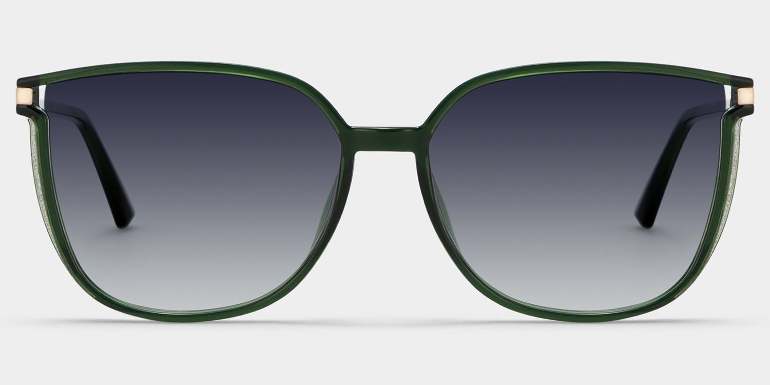 Rodz Square Dark-Green Prescription Sunglasses | ZEELOOL0