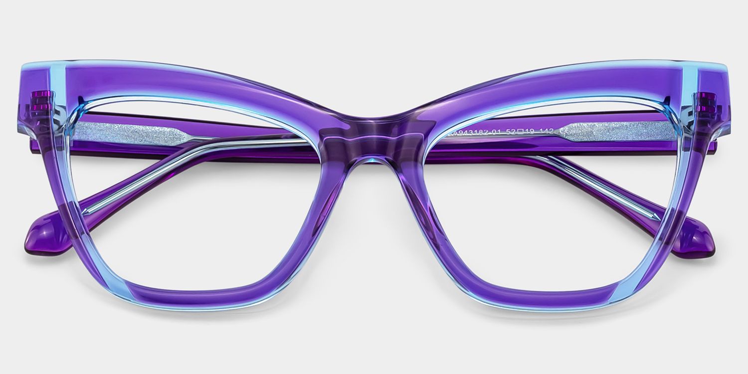Saucie Cateye Purple Frame Glasses | Zeelool Optical