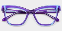 Saucie Cateye Purple Glasses1
