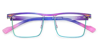 Violet Browline Iridescent Glasses2
