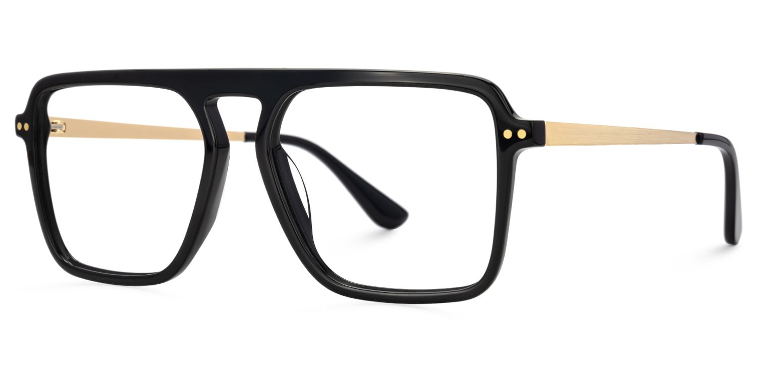 Briannie Black Aviator Prescription Glasses Online | Zeelool1