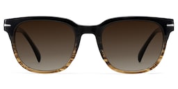 Rocco Rectangle Brown Frame Polarized Sunglasses0