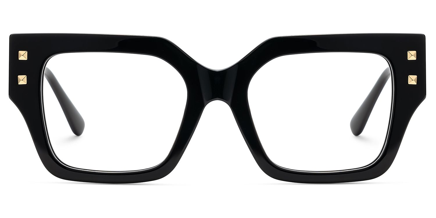 Black Big Square Glasses on Sale0