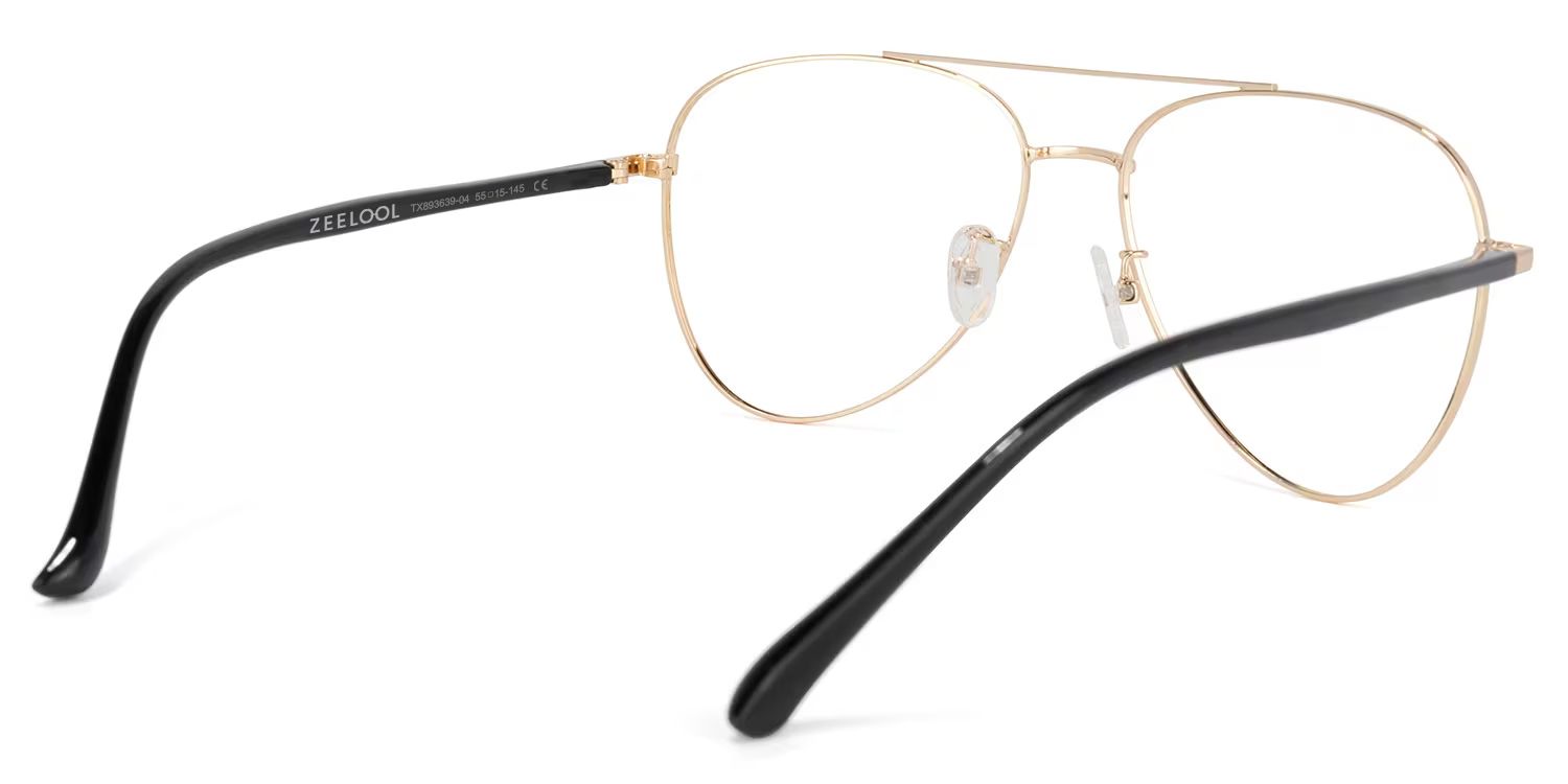 Paige Aviator Gold Glasses | Zeelool Glasses5