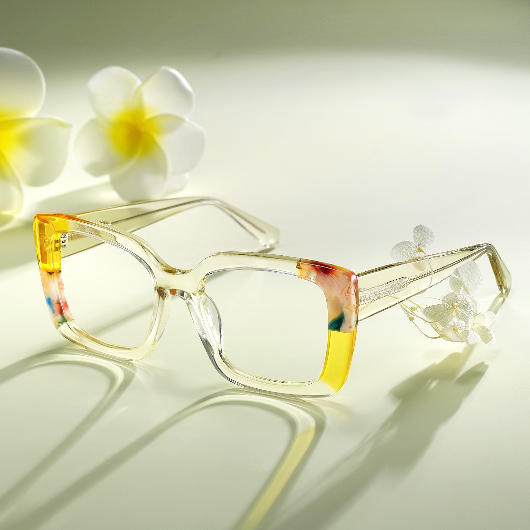 Flair Square Yellow Glasses3
