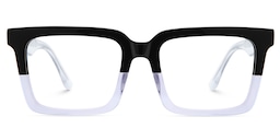 Hattie Rectangle Black Crystal Glasses0