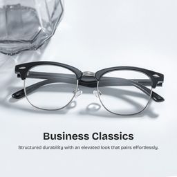 Hacker Browline Black Glasses0