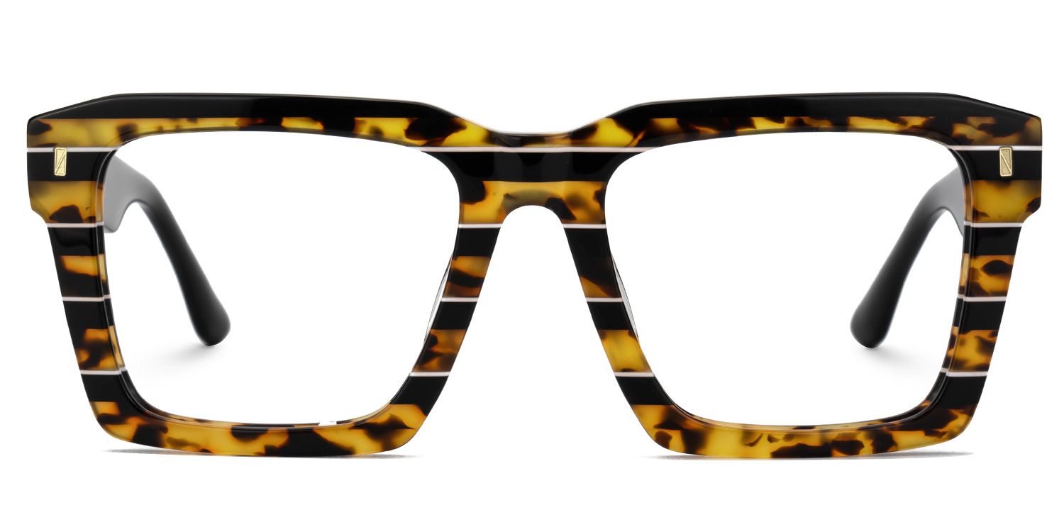 Kenish Designer Eyeglasses in Square Tortoise Frame0