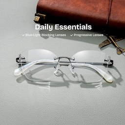 Jaxon Rectangle Silver Glasses0