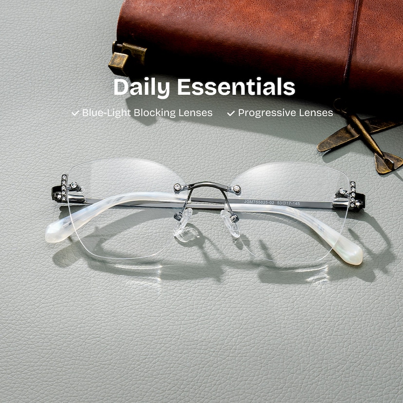 Jaxon Rectangle Silver Glasses